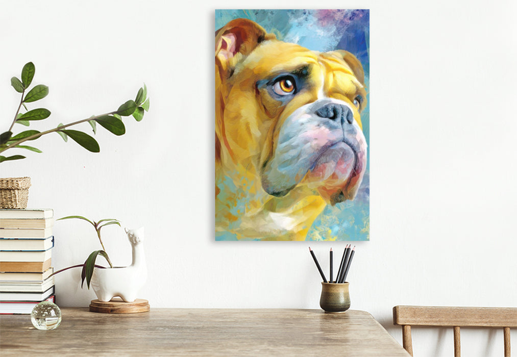 Premium Textil-Leinwand Neo expressive Tierportraits