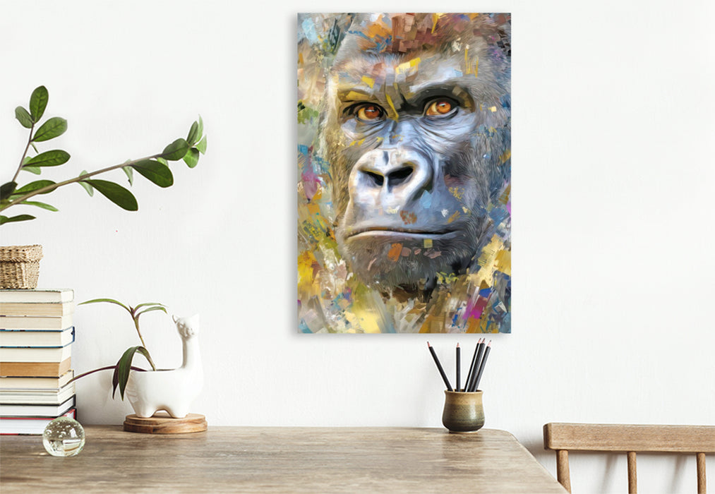 Premium Textil-Leinwand Neo expressive Tierportraits