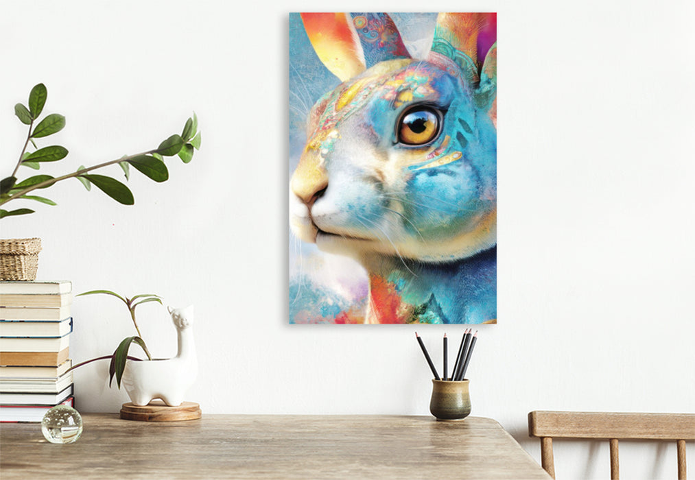 Premium Textil-Leinwand Neo expressive Tierportraits