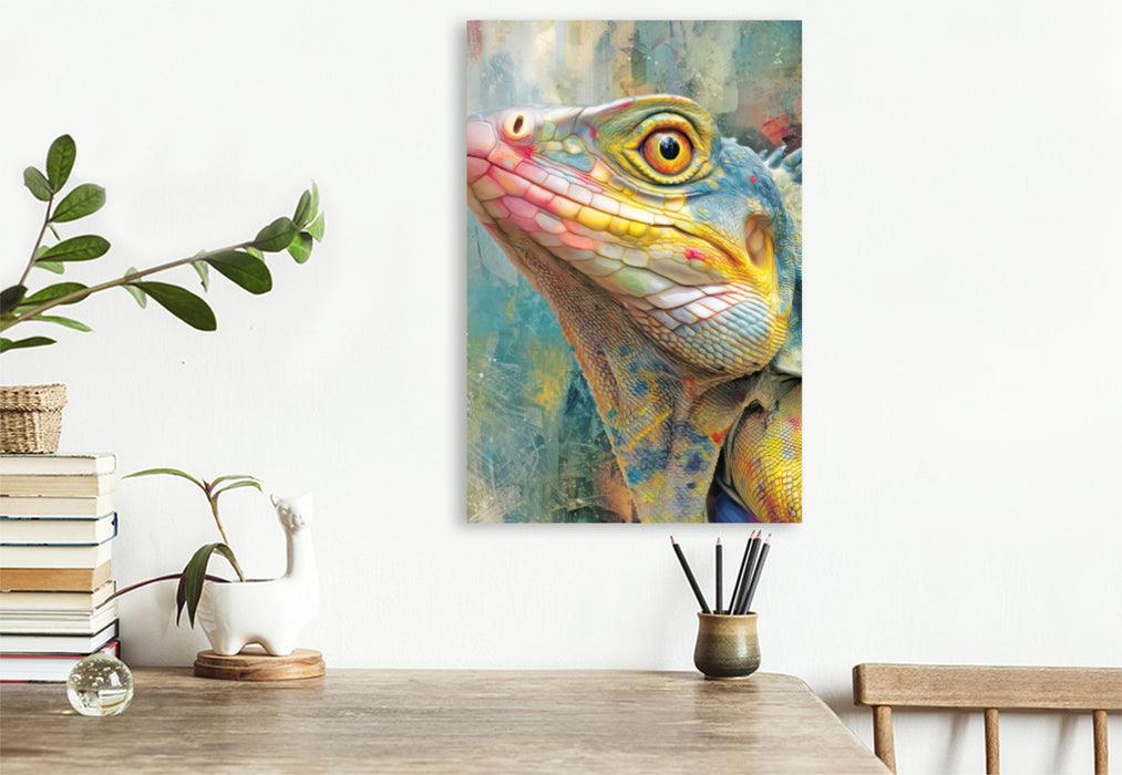 Premium Textil-Leinwand Neo expressive Tierportraits