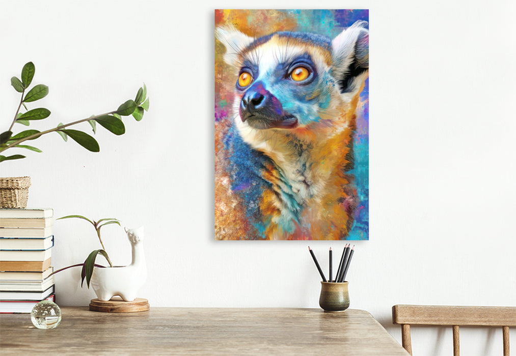 Premium Textil-Leinwand Neo expressive Tierportraits