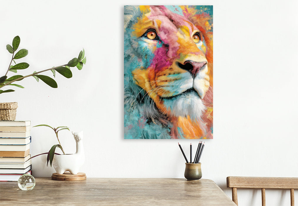 Premium Textil-Leinwand Neo expressive Tierportraits