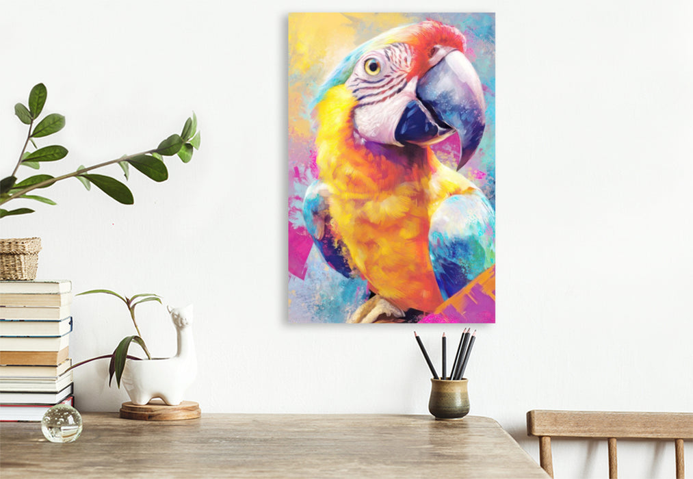 Premium Textil-Leinwand Neo expressive Tierportraits