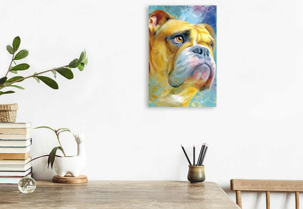 Premium Textil-Leinwand Neo expressive Tierportraits