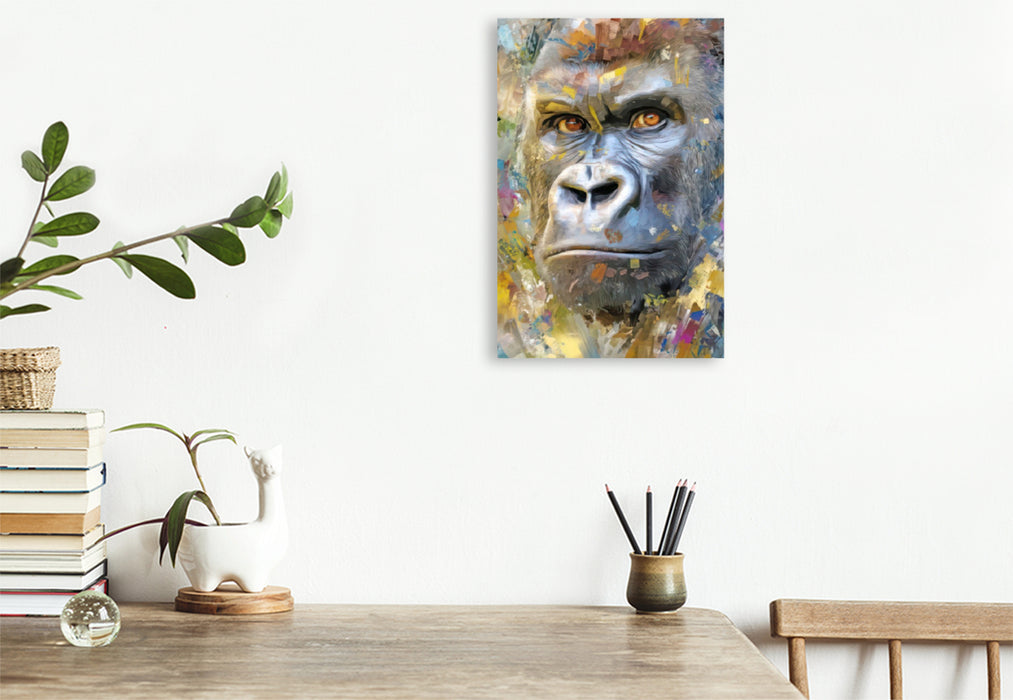 Premium Textil-Leinwand Neo expressive Tierportraits