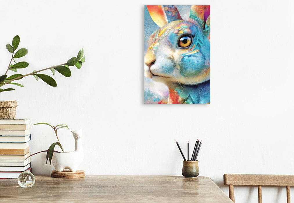 Premium Textil-Leinwand Neo expressive Tierportraits