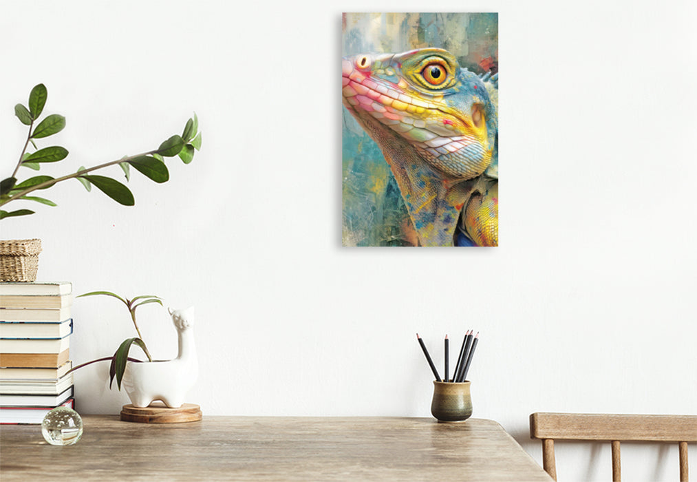 Premium Textil-Leinwand Neo expressive Tierportraits