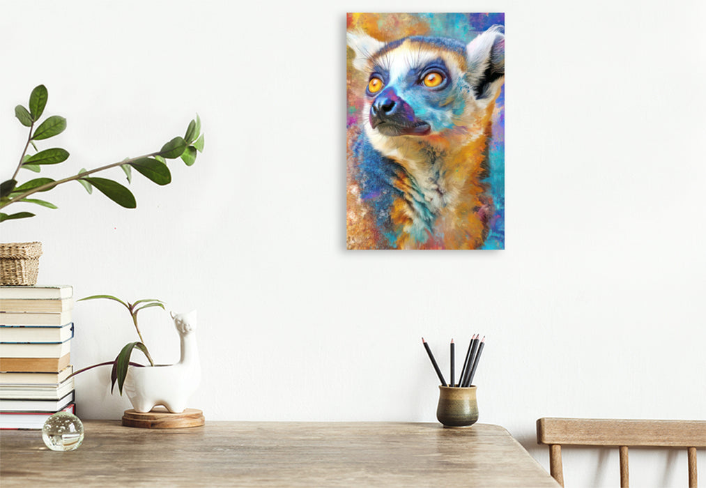 Premium Textil-Leinwand Neo expressive Tierportraits