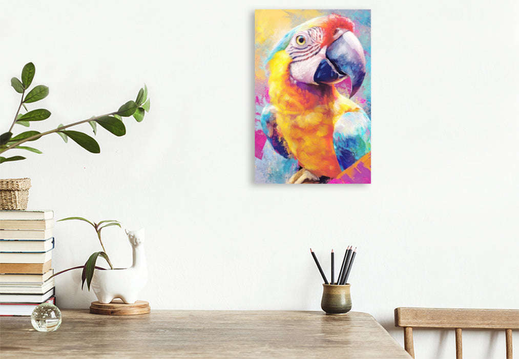 Premium Textil-Leinwand Neo expressive Tierportraits