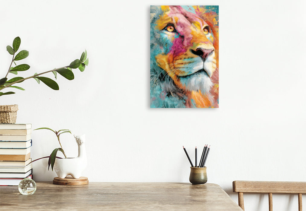 Premium Textil-Leinwand Neo expressive Tierportraits