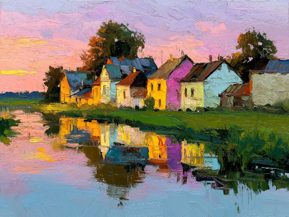 Farben am Flussufer - CALVENDO Foto-Puzzle'