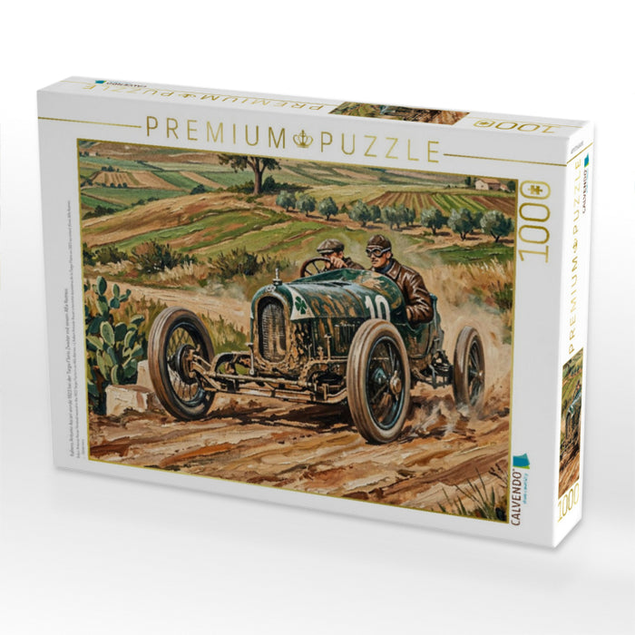 Italiens Antonio Ascari wurde 1923 bei der Targa Florio Zweiter mit einem Alfa Romeo. - CALVENDO Foto-Puzzle'
