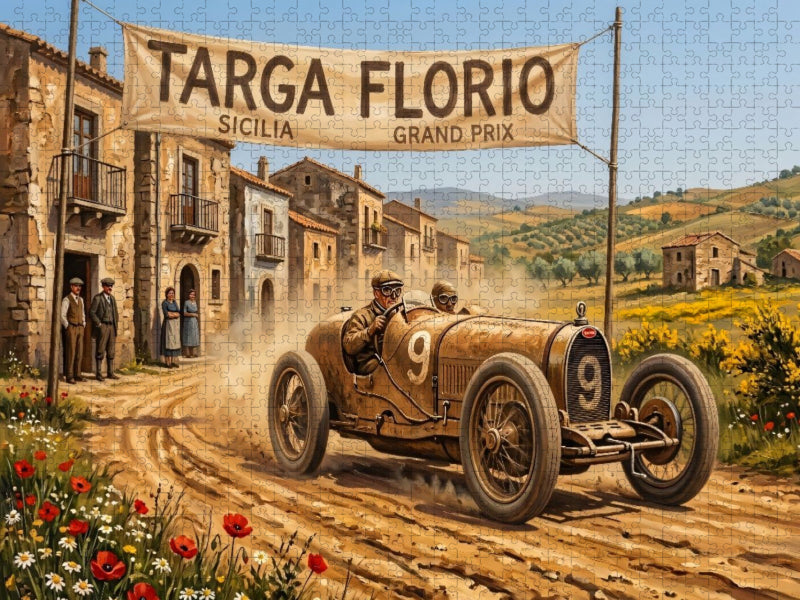 Im Jahr 1923 startete der Italiener Alfieri Maserati im Diatto 3.0 - CALVENDO Foto-Puzzle'