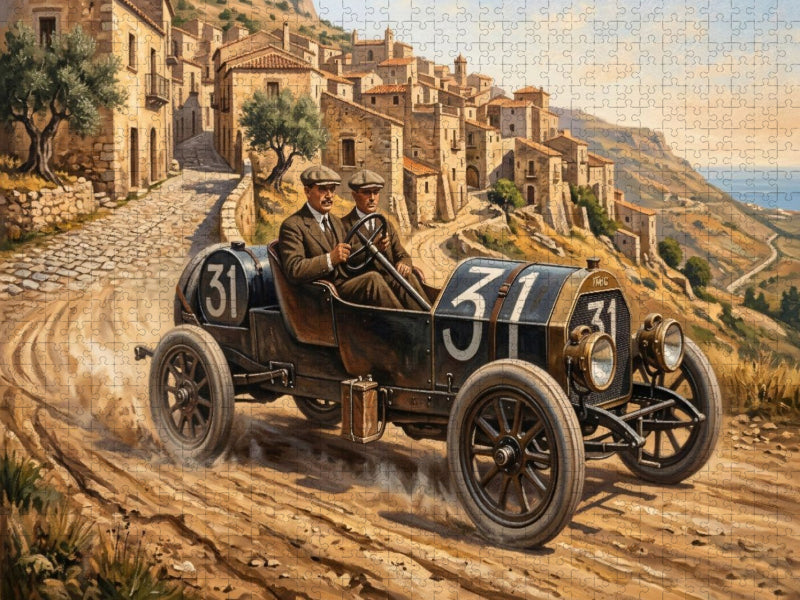 Rennsieger Targa Florio 1913: Felice Nazzaro und sein Eigenbau Nazzaro Tipo 2/4.4. - CALVENDO Foto-Puzzle'