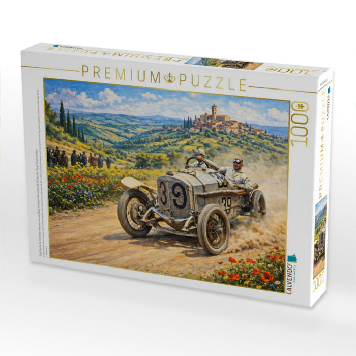 Der Deutsche Christian Werner wurde 1922 mit dem Mercedes 28-95 bei der Targa Florio Achter. - CALVENDO Foto-Puzzle'