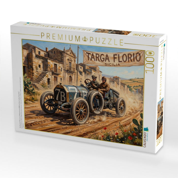 Ferdinando Minoia aus Mailand anno1908 mit dem Isotta-Fraschini - CALVENDO Foto-Puzzle'
