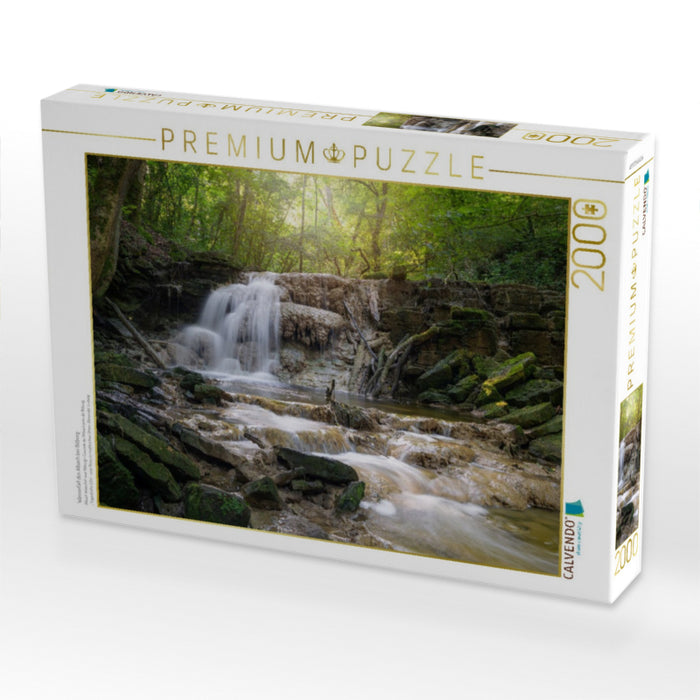 Wasserfall des Albach bei Bitburg - CALVENDO Foto-Puzzle'