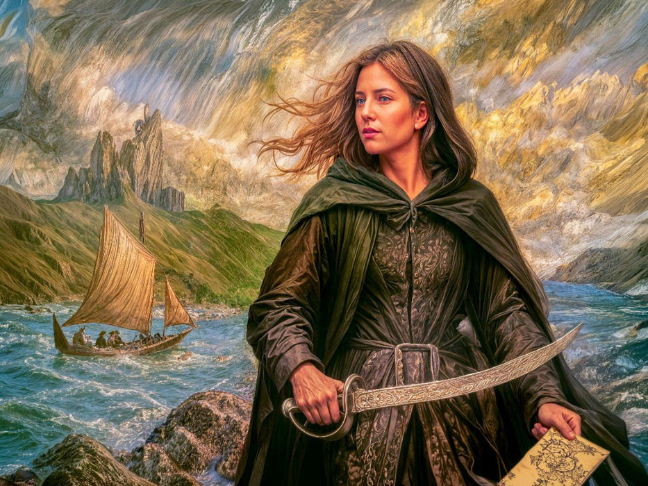 Grace O’Malley - Irische Piratenkönigin in dramatischer Szene - CALVENDO Foto-Puzzle'