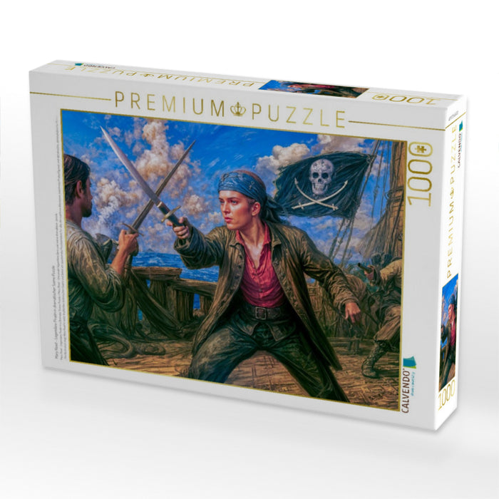 Mary Read - Legendäre Piratin in dramatischer Szene Puzzle - CALVENDO Foto-Puzzle'