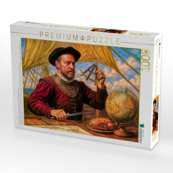 Sir Francis Drake - Legendärer Entdecker und Piratenszene Puzzle - CALVENDO Foto-Puzzle'