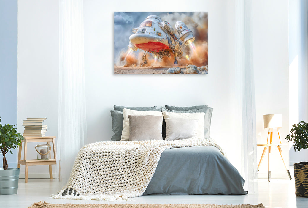Premium Textil-Leinwand Science-Fiction - Kosmische Abenteuer
