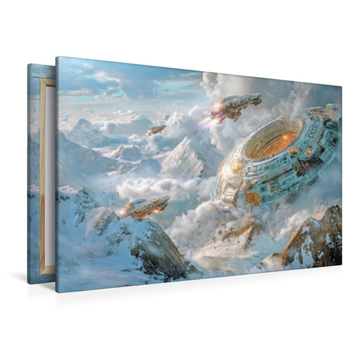 Premium Textil-Leinwand Science-Fiction - Kosmische Abenteuer