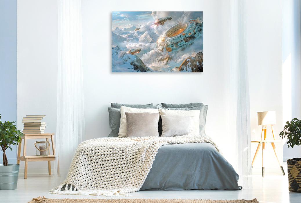 Premium Textil-Leinwand Science-Fiction - Kosmische Abenteuer