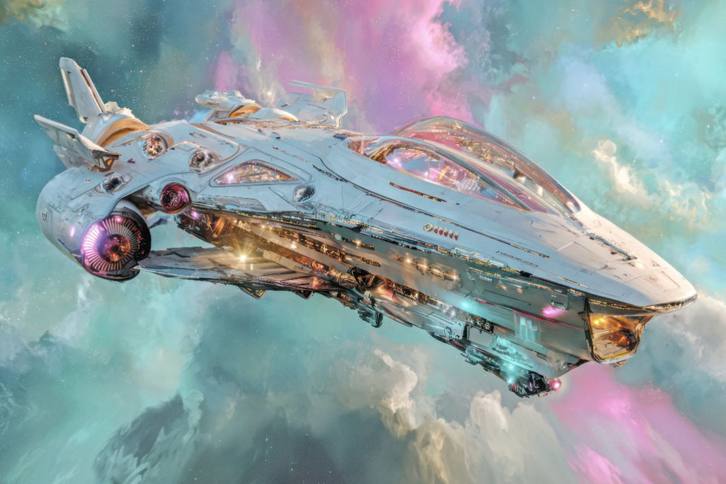 Premium Textil-Leinwand Science-Fiction - Kosmische Abenteuer