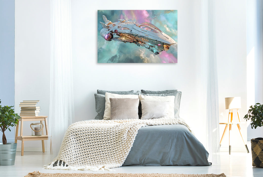 Premium Textil-Leinwand Science-Fiction - Kosmische Abenteuer