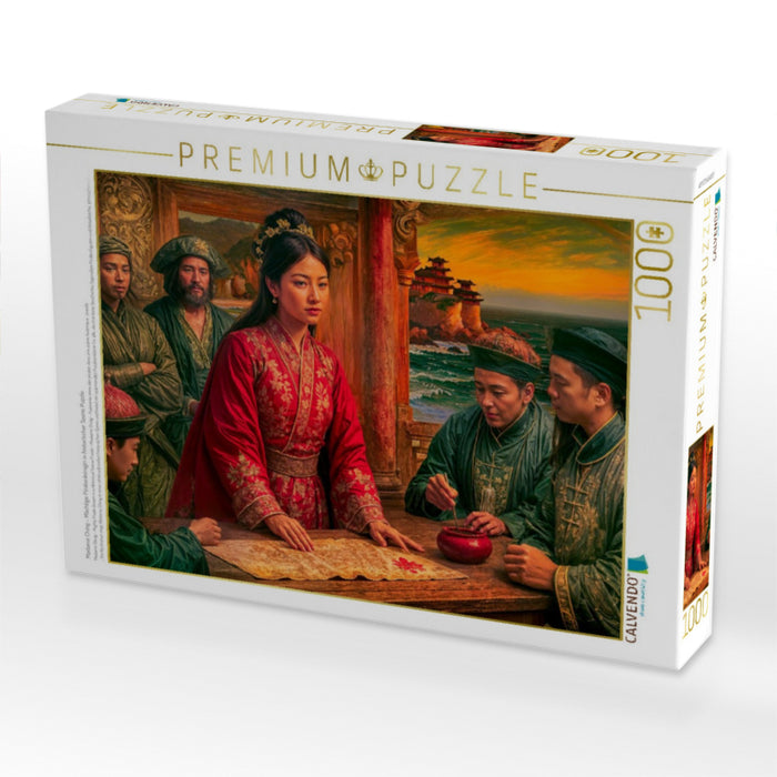 Madame Ching - Mächtige Piratenkönigin in historischer Szene Puzzle - CALVENDO Foto-Puzzle'