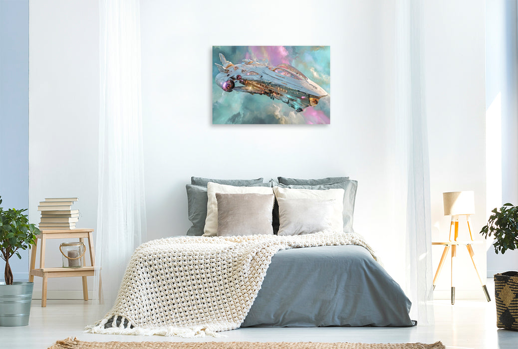 Premium Textil-Leinwand Science-Fiction - Kosmische Abenteuer