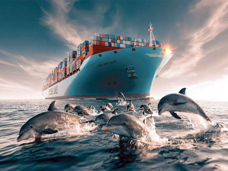Delphinen-Geleit - CALVENDO Foto-Puzzle'