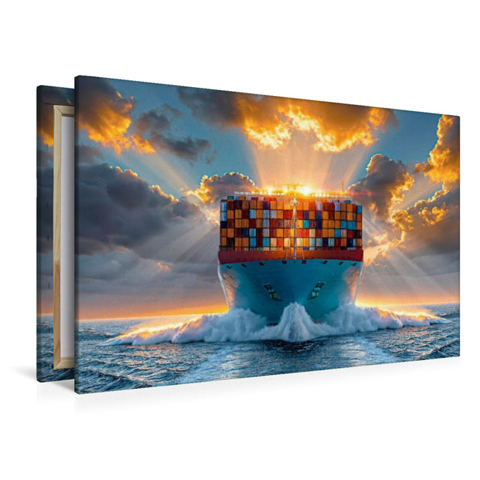 Premium Textil-Leinwand Die Sonne geht unter