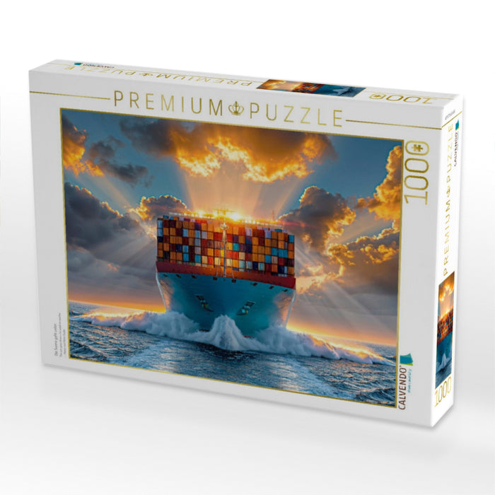 Die Sonne geht unter - CALVENDO Foto-Puzzle'