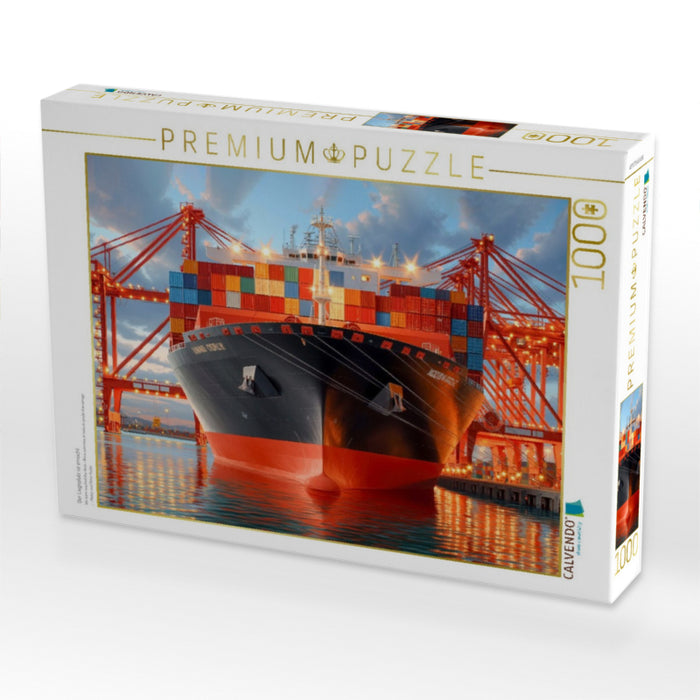 Der Liegeplatz ist erreicht - CALVENDO Foto-Puzzle'