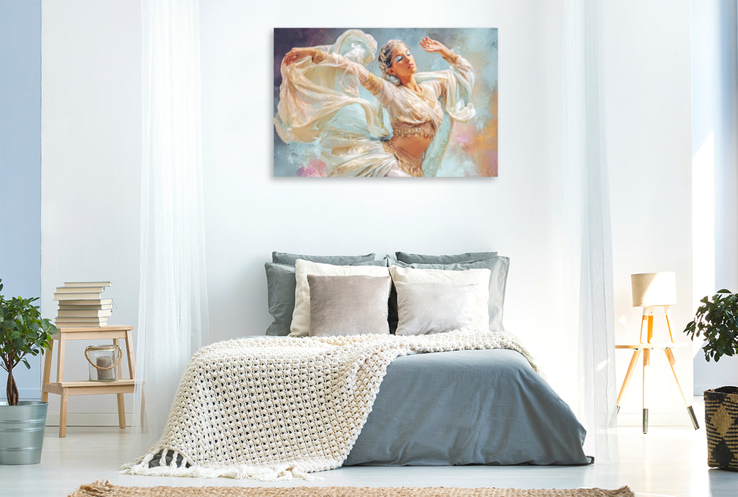 Premium Textil-Leinwand Tänzerinnen voller Anmut