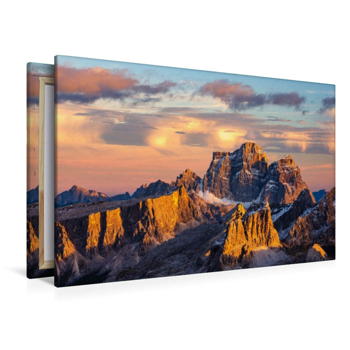 Premium Textil-Leinwand Monte Pelmo