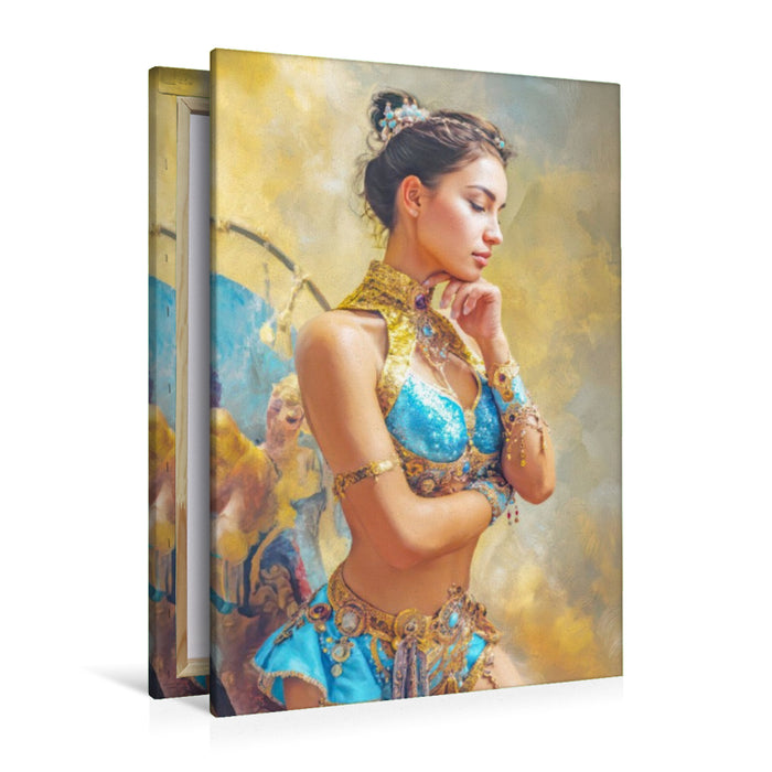 Premium Textil-Leinwand Zirkusgirls - Im Pin-up Stil