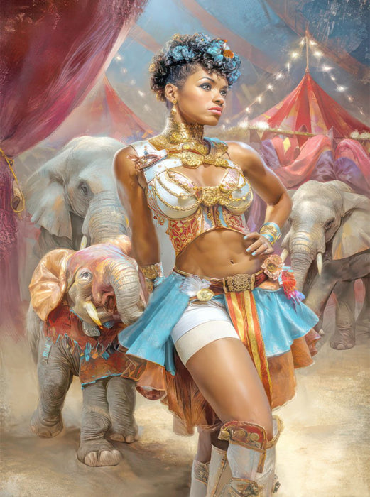 Zirkusgirls - Im Pin-up Stil - CALVENDO Foto-Puzzle'