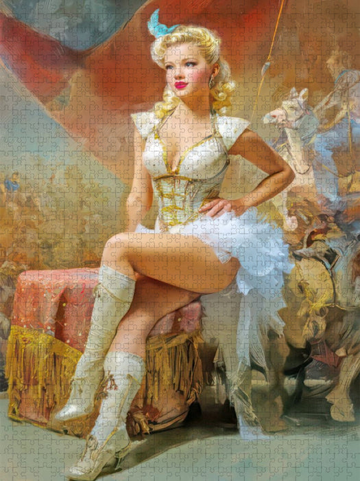 Zirkusgirls - Im Pin-up Stil - CALVENDO Foto-Puzzle'