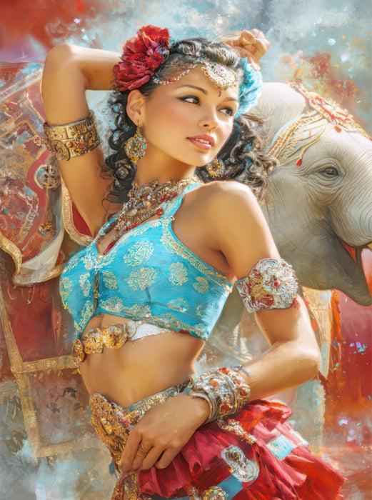 Zirkusgirls - Im Pin-up Stil - CALVENDO Foto-Puzzle'