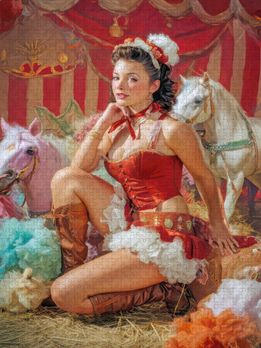 Zirkusgirls - Im Pin-up Stil - CALVENDO Foto-Puzzle'