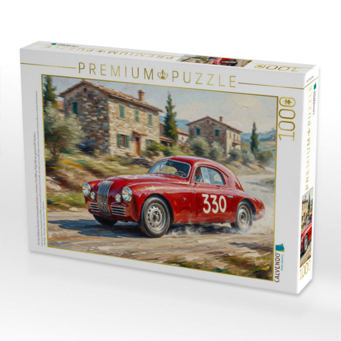 Für den Italiener Faustino Campostella reichte es mit einem Fiat 1100 zu Platz 180 von gesamt 487 Startern. - CALVENDO Foto-Puzzle'