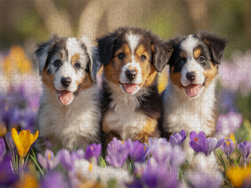Bunte Wiese, glückliche Nase - CALVENDO Foto-Puzzle'
