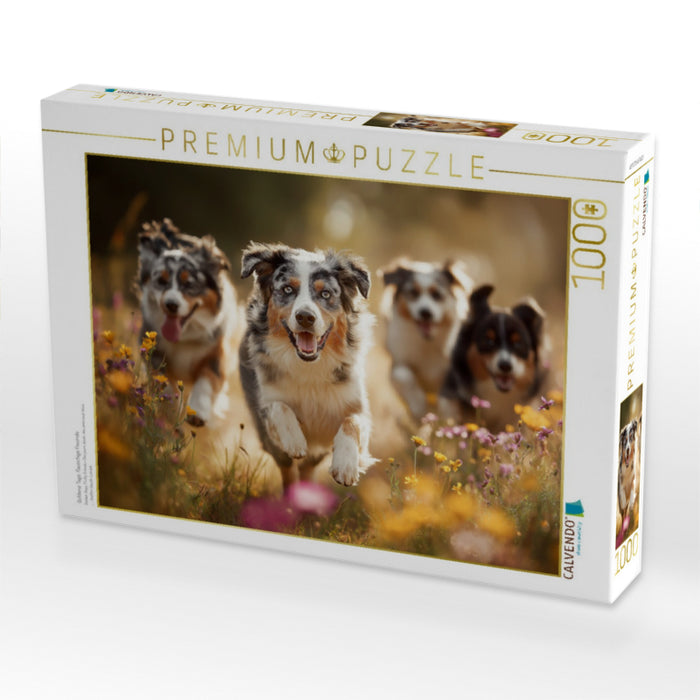 Goldene Tage, flauschige Freunde - CALVENDO Foto-Puzzle'