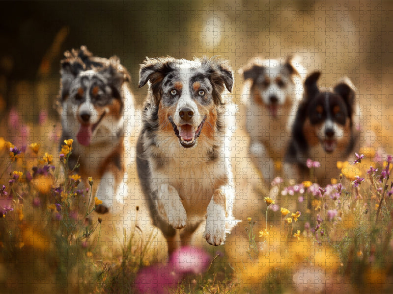 Goldene Tage, flauschige Freunde - CALVENDO Foto-Puzzle'