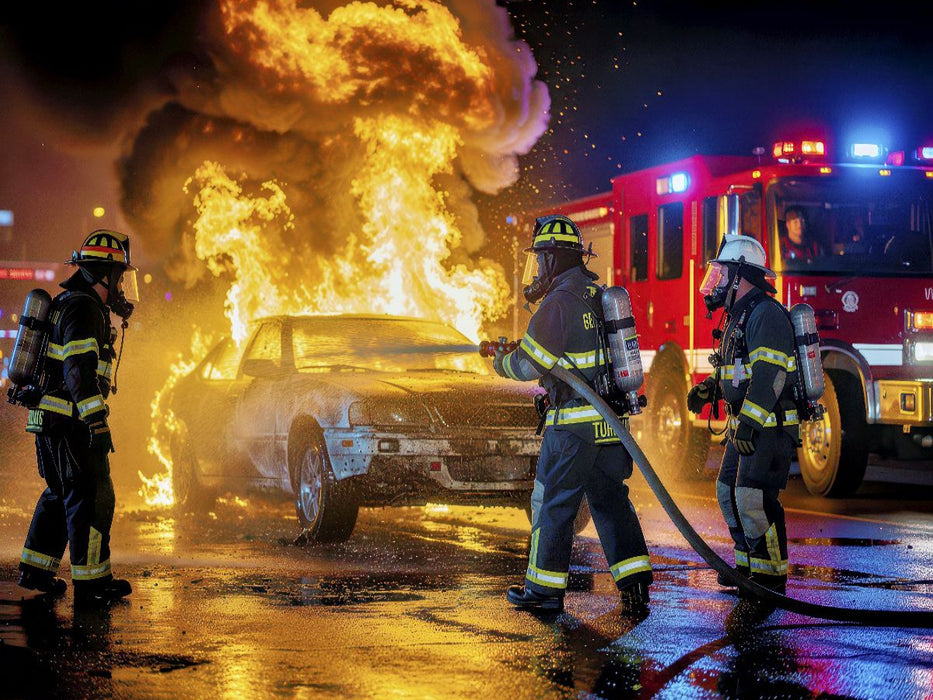 Wir löschen nicht nur Feuer – wir löschen Grenzen. - CALVENDO Foto-Puzzle'