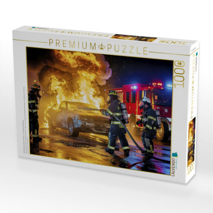 Wir löschen nicht nur Feuer – wir löschen Grenzen. - CALVENDO Foto-Puzzle'