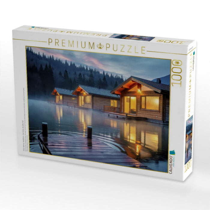 Holz, Wärme, Weitblick – die Hütte, die alles hat. - CALVENDO Foto-Puzzle'