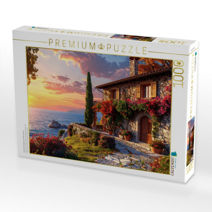 Sonnenuntergang am Meeresufer - CALVENDO Foto-Puzzle'